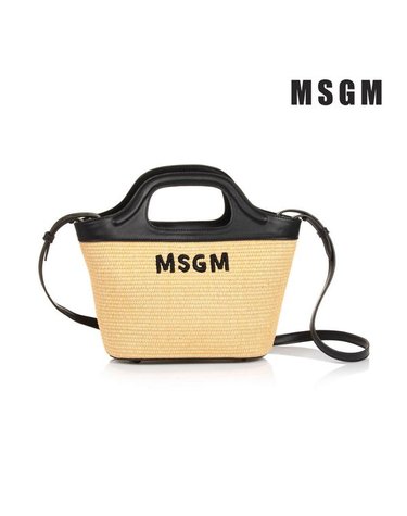 [갤러리아] MSGM 라탄 에코 레더 버킷백 S5MSJGBA187 멀티 키즈핸드백 아동핸드백