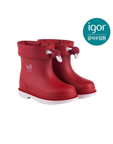 [갤러리아] 이고르 빔비 레인부츠 너티코 레드 IGBTR6G2RE 유아동 키즈장화 아동장화 여름장화