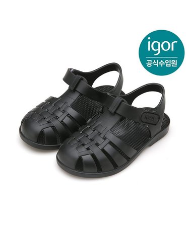 [갤러리아] 이고르 클라시카 젤리슈즈 블랙 IGSDJ1J2BK 키즈샌들 여름샌들 아동샌들 여아샌들