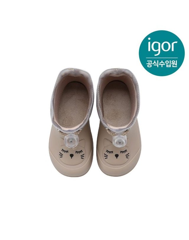 트래드후스 [갤러리아] 이고르 멘디 가토 레인부츠 베이지 IGBTR8M2IG 키즈레인부츠 아동장화 키즈장화 착용컷