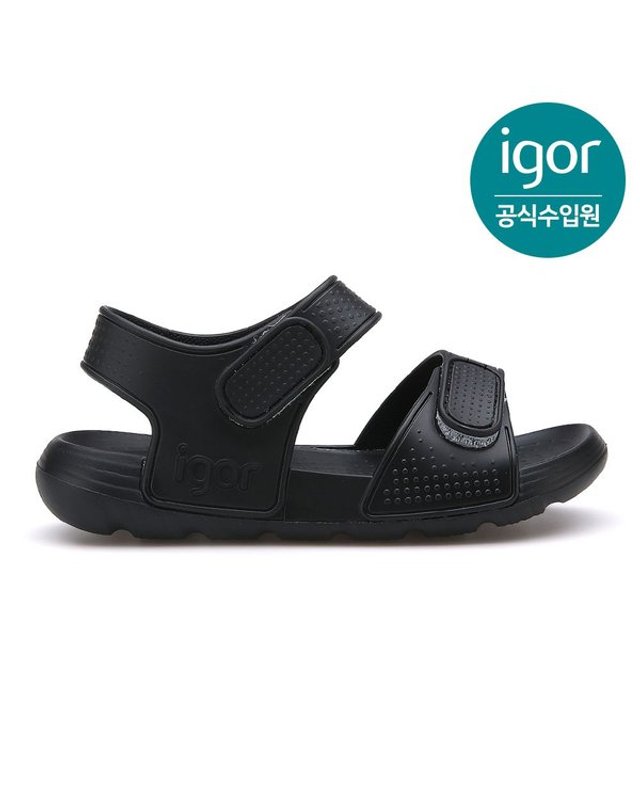 트래드후스 [갤러리아] 이고르 비오스 솔리드 샌들 블랙 IGSDJ4L2BK 키즈샌들 아동샌들 남아샌들 착용컷