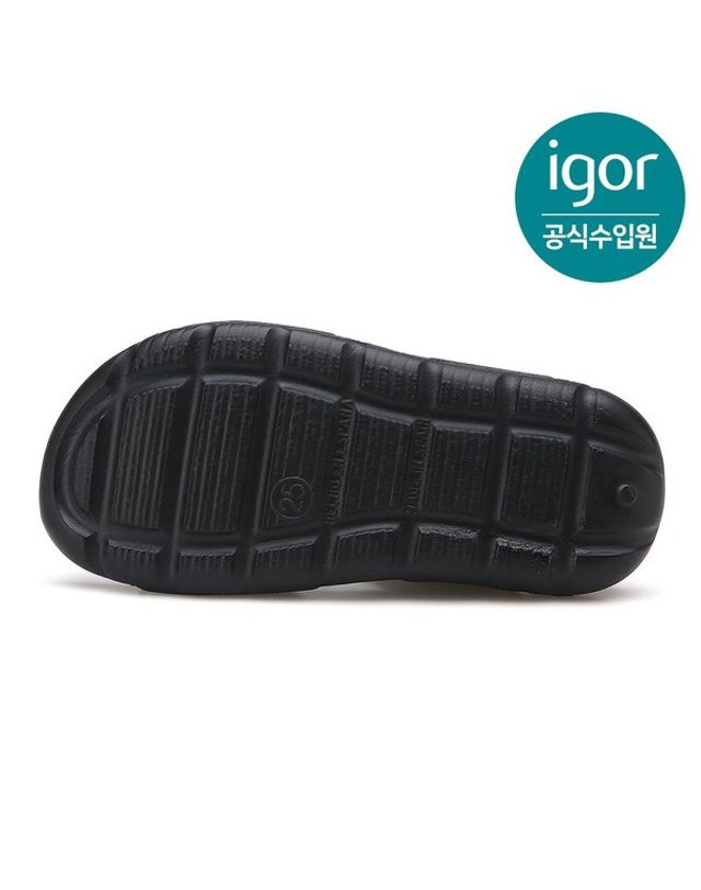 트래드후스 [갤러리아] 이고르 비오스 솔리드 샌들 블랙 IGSDJ4L2BK 키즈샌들 아동샌들 남아샌들 착용컷
