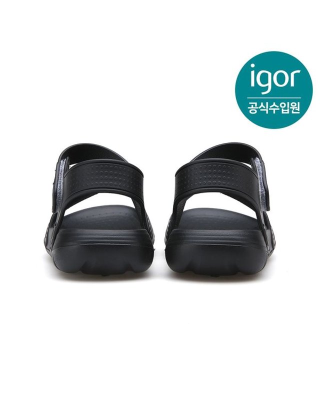 트래드후스 [갤러리아] 이고르 비오스 솔리드 샌들 블랙 IGSDJ4L2BK 키즈샌들 아동샌들 남아샌들 착용컷