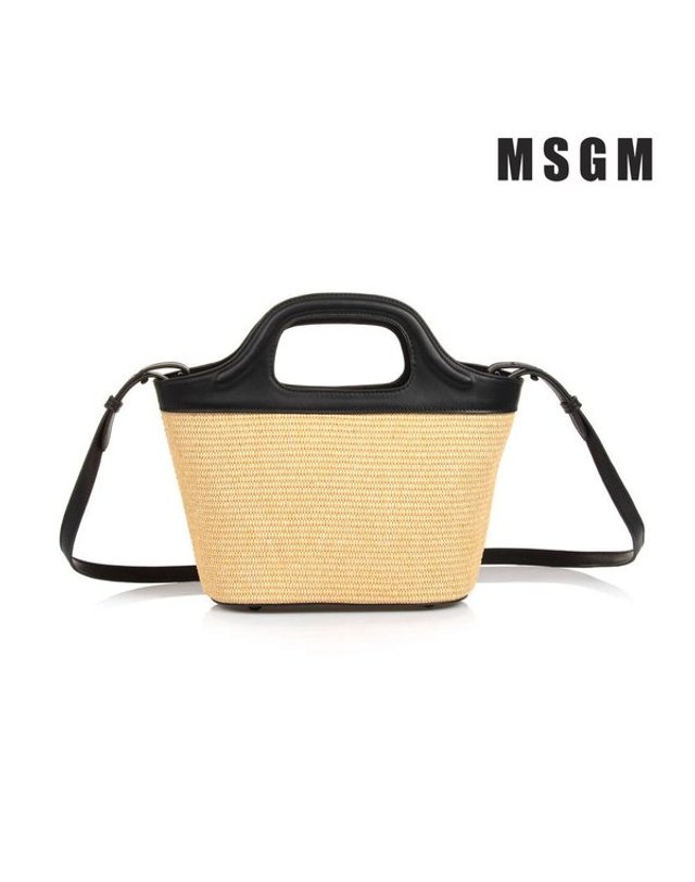트래드후스 [갤러리아] MSGM 라탄 에코 레더 버킷백 S5MSJGBA187 멀티 키즈핸드백 아동핸드백 착용컷