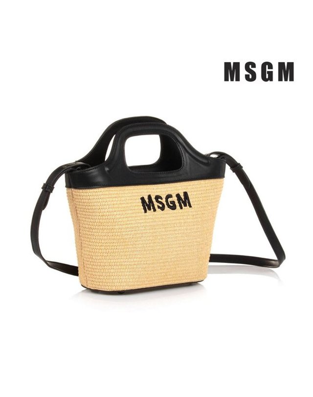 트래드후스 [갤러리아] MSGM 라탄 에코 레더 버킷백 S5MSJGBA187 멀티 키즈핸드백 아동핸드백 착용컷