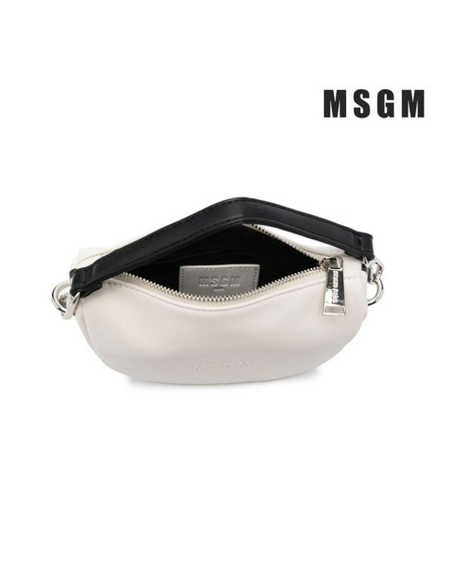 트래드후스 [갤러리아] MSGM 탑 핸들 크로스 바디백 029351 오프화이트 키즈핸드백 키즈크로스백 아동핸드백 착용컷
