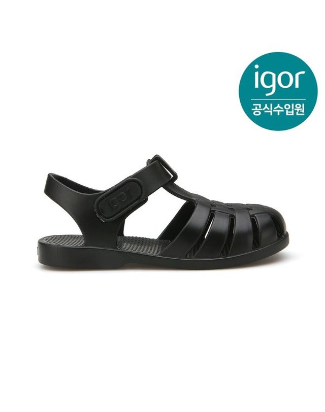 트래드후스 [갤러리아] 이고르 클라시카 젤리슈즈 블랙 IGSDJ1J2BK 키즈샌들 여름샌들 아동샌들 여아샌들 착용컷