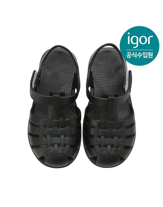 트래드후스 [갤러리아] 이고르 클라시카 젤리슈즈 블랙 IGSDJ1J2BK 키즈샌들 여름샌들 아동샌들 여아샌들 착용컷