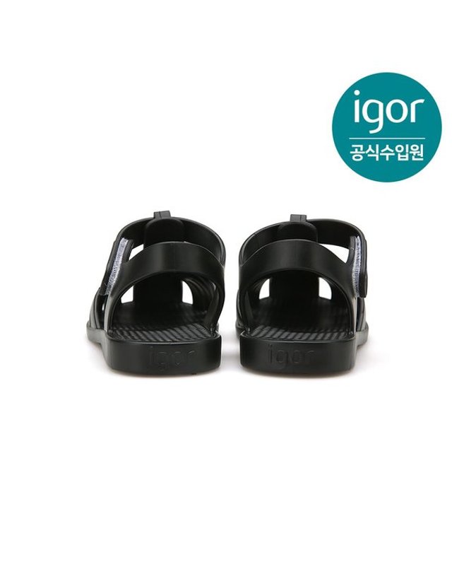 트래드후스 [갤러리아] 이고르 클라시카 젤리슈즈 블랙 IGSDJ1J2BK 키즈샌들 여름샌들 아동샌들 여아샌들 착용컷