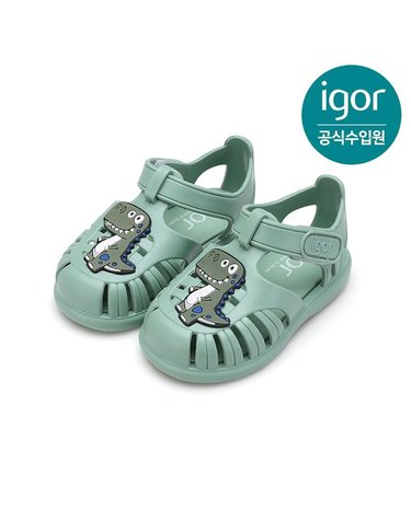 [갤러리아] 이고르 토비 젤리슈즈 디노 말차 IGSDL2N2MG 유아동 키즈젤리슈즈 여아샌들 남아샌들