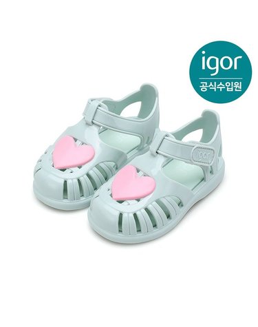 [갤러리아] 이고르 토비 젤리슈즈 글로스 러브 민트 IGSDL4M2GM 키즈젤리슈즈 여아샌들 남아샌들