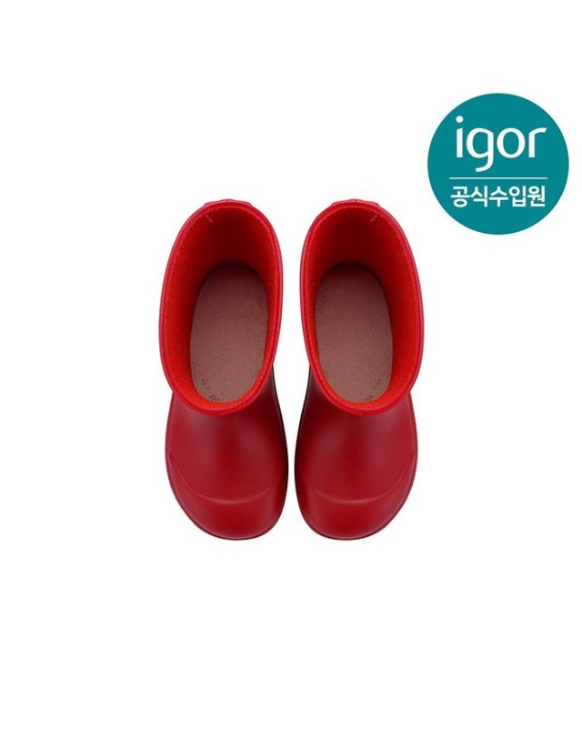 트래드후스 [갤러리아] 이고르 요기 너티코 레인부츠 레드 IGBTRAN2RE 키즈부츠 아동부츠 여아장화 남아장화 착용컷