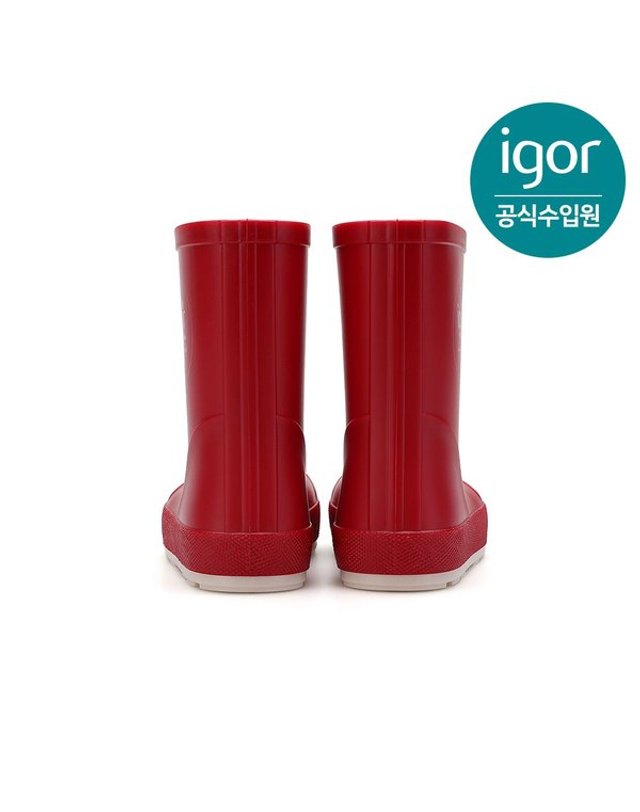 트래드후스 [갤러리아] 이고르 요기 너티코 레인부츠 레드 IGBTRAN2RE 키즈부츠 아동부츠 여아장화 남아장화 착용컷