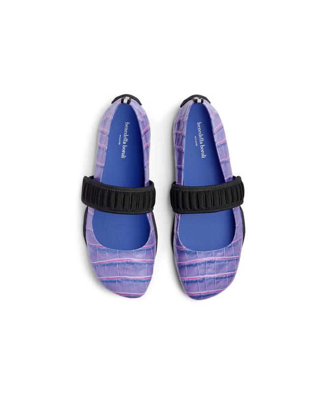 베네데타보롤리 Bianca Sneakerina Mary Jane Cocco Cobalt 착용컷