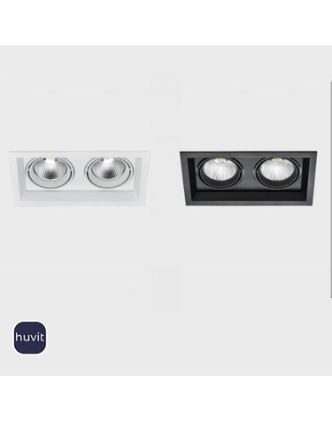 RFD 사각 2구 고효율인증 매입등 오슬람 COB LED 40W 다운라이트 C형  주백색