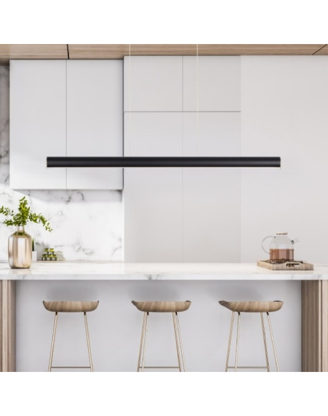 휴빛조명 SUNY-TN 펜던트 조명 식탁등 LED 40W L120cm 착용컷