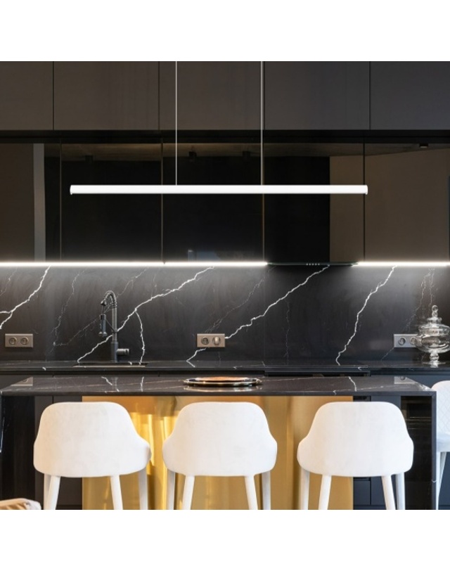 휴빛조명 SUNY-TN 펜던트 조명 식탁등 LED 40W L120cm 착용컷