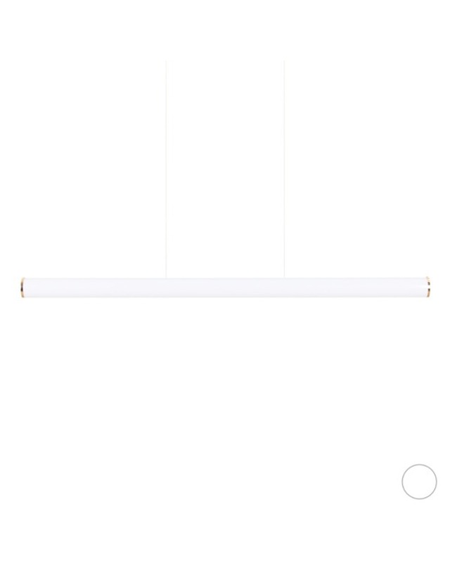 휴빛조명 PIO-TN 펜던트 조명 식탁등 LED 40W L120cm 화이트 골드 착용컷
