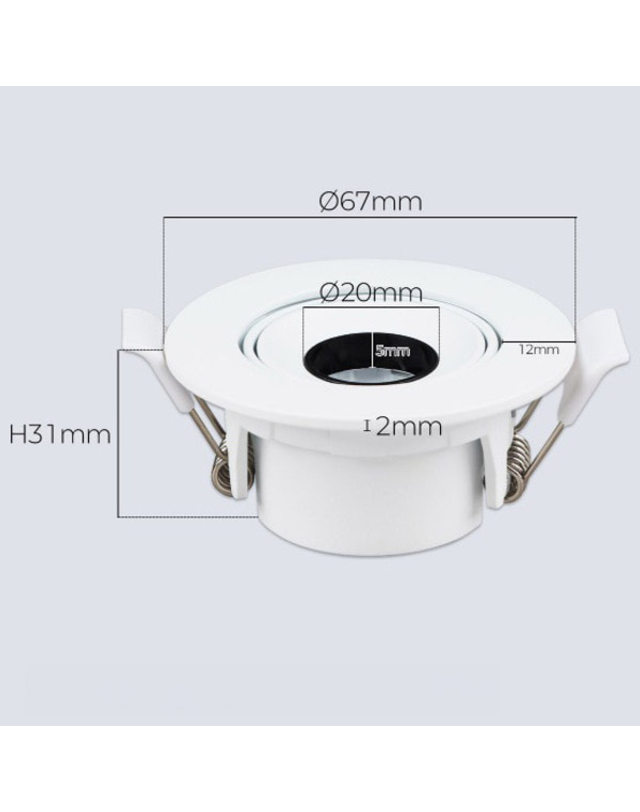 휴빛조명 TN-OSTIN 55mm(2인치) 매입등 다운라이트 LED 3W 조명 화이트 주백색 착용컷