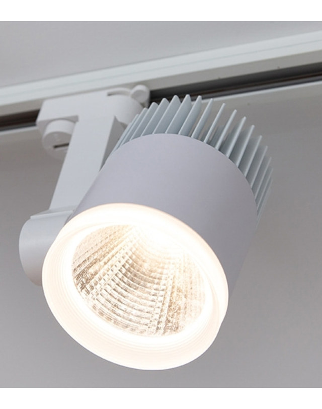휴빛조명 소프트라인 원통 COB조명 레일조명 레일등 LED 30W 지름95 길이135 트랙 스포트라이트 착용컷