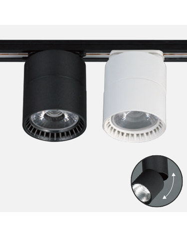 LED 스포트라이트 스팟 이단 회전 원통 레일조명 COB 30W
