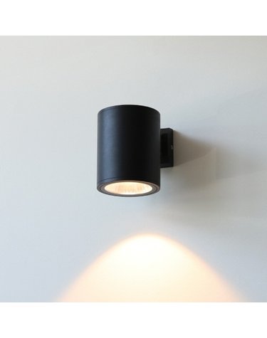 원통실린더 벽등 COB  LED 5W 실내 실외 겸용 벽등 야외조명지름 90mm IP65 블랙 전구색