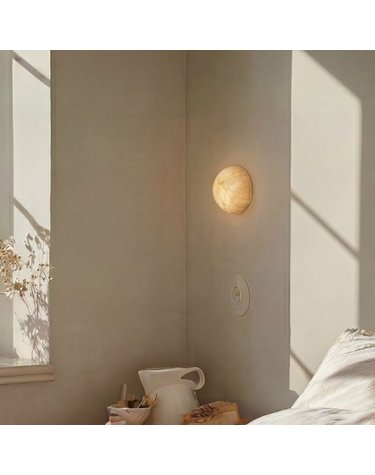 벽등 실내 벽조명 스톤 알라바스타 대리석 마블 반원형 지름100 LED 5W 반원100