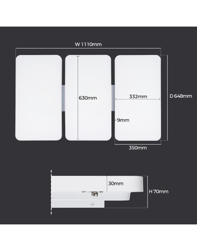휴빛조명 국산 TN슬림시스템 거실 6등 LED 150W 화이트 주광색 착용컷