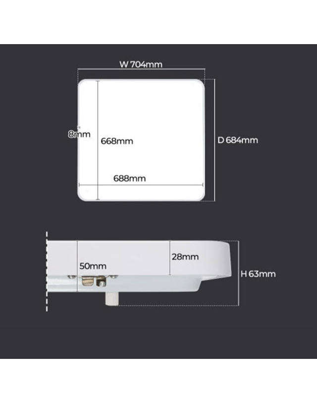 휴빛조명 국산 TN슬림시스템 거실등 일체형 LED 100W 화이트 주광색 착용컷