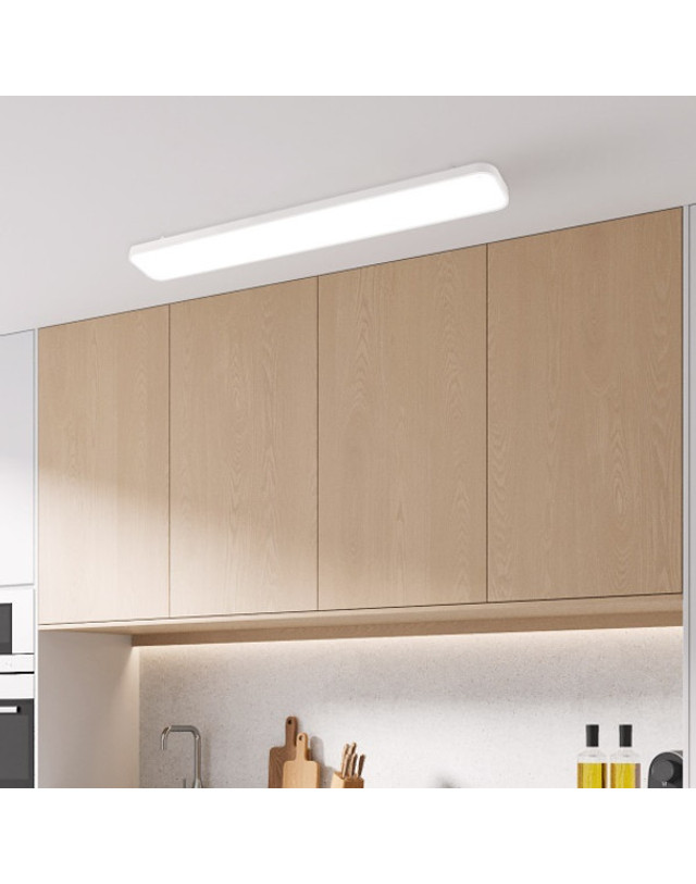 휴빛조명 국산 TN슬림시스템 주방등 LED 50W 화이트 주광색 착용컷