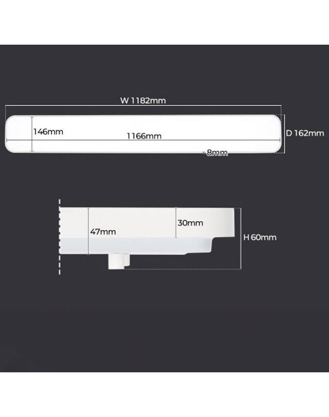 휴빛조명 국산 TN슬림시스템 주방등 LED 50W 화이트 주광색 착용컷