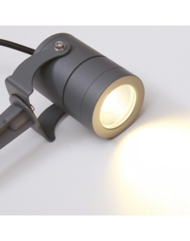 휴빛조명 수목 투사등 지주등 TF7690 LED 10W COB 지름62mm 실외조명 그레이 전구색 착용컷