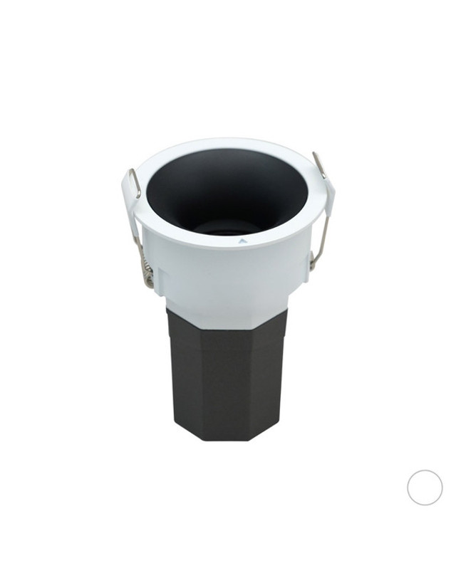 휴빛조명 NT-DEEP 앵글25도 55mm(2인치) 매입등 다운라이트 LED 7W 화이트 주백색 각도조절 25도 착용컷