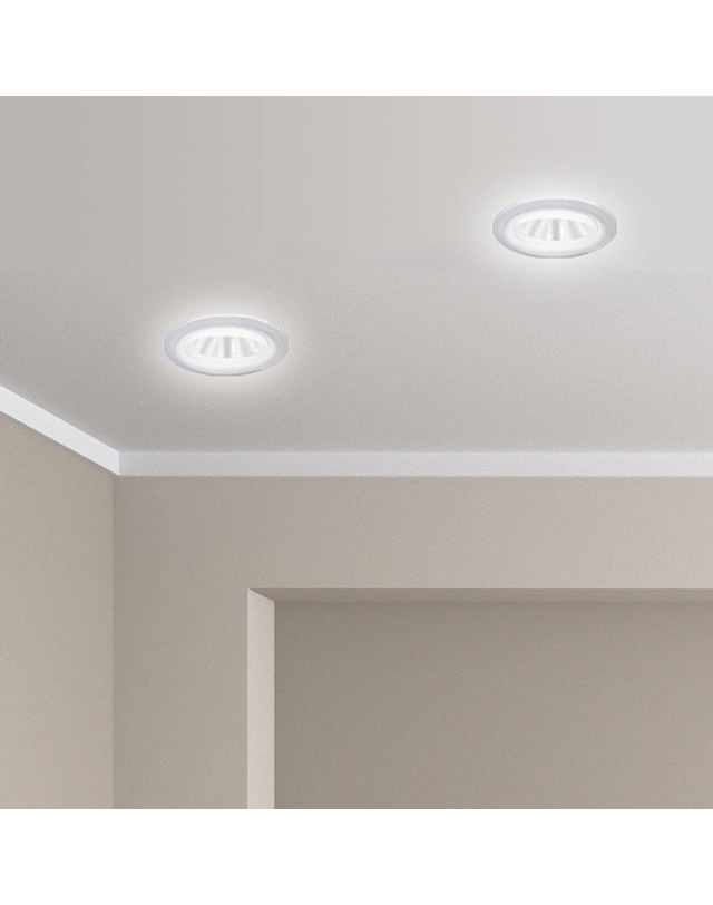 휴빛조명 타공145mm(6인치) LED 매입등 KEL4825 COB 36W 다운라이트 조명 착용컷