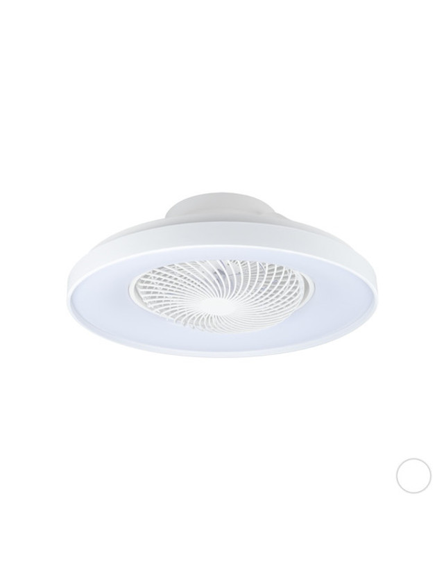 휴빛조명 선풍기 방등 조명 TN스윙3 LED 50W 6단 한글 리모컨 화이트 600V2 착용컷
