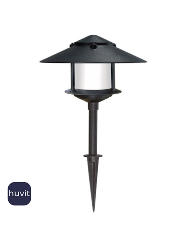 휴빛조명 잔디등 볼라드 지주등 팩조명 갓255 C5005-LY 소켓 E26 높이50cm 방수IP65 블랙 착용컷