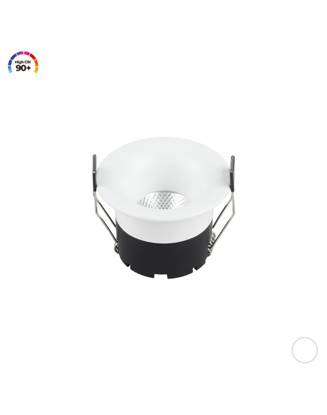 휴빛조명 TN-DEL 75mm(3인치) 고연색성 Ra90 다운라이트 LED 15W 화이트 주백색 착용컷