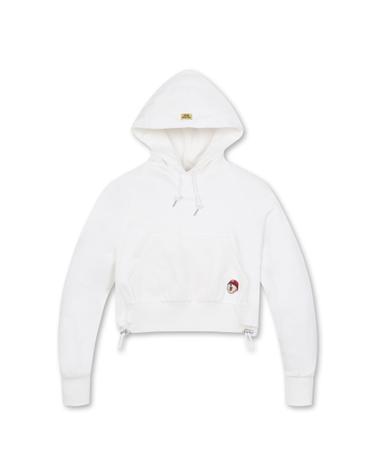 (WOMEN) Woven Hybrid Cropped Hoody(White)_G5TAW24615WHX