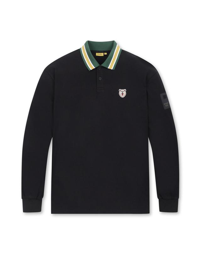 골든베어 (MEN) Contrast Collar Sweatshirt(Black)_G4TAW24745BKX 착용컷