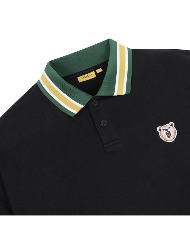 골든베어 (MEN) Contrast Collar Sweatshirt(Black)_G4TAW24745BKX 착용컷