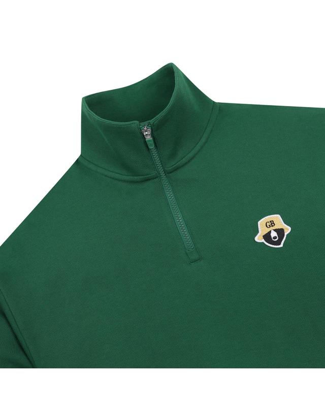골든베어 (UNI) Half Zip-up Double-face Pique Sweatshirt(Green)_G4TAW24721GRX 착용컷