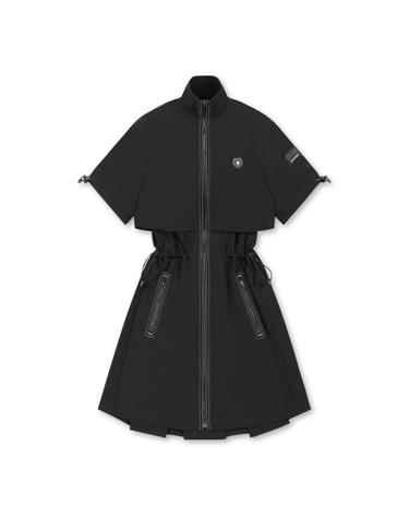 (W) Reflective Half Sleeve Woven Dress G5UAW25731BKX