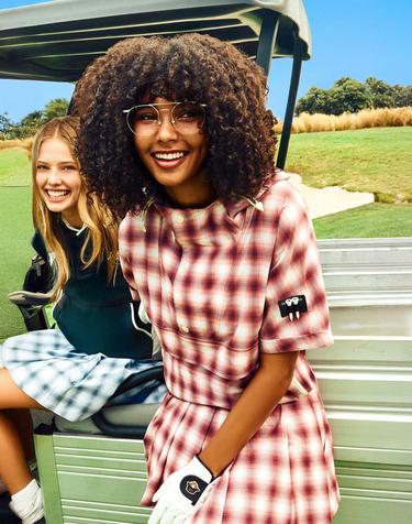 (W) Check Pattern Short Sleeve Anorak G5UAW25741WIX