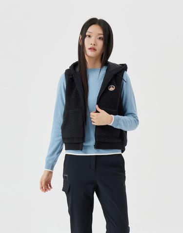(W) Back Graphic Fleece Vest G5VAW25821BKX