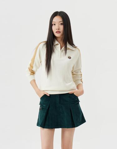 (W) Windproof Lining Half Zip Knit G5WAW25931IVX
