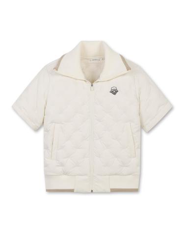 (W) Rib Collar Short Sleeve Tube Down Jacket G5UAW25901IVX