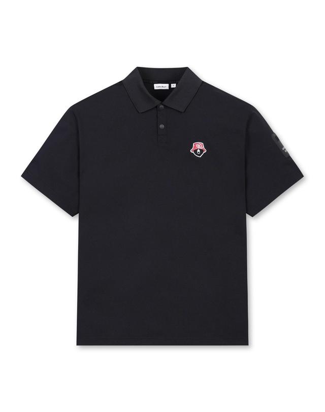 골든베어 Paisley Printed Collar T-shirt_G4TAW25601BKX 착용컷