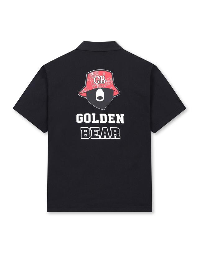골든베어 Paisley Printed Collar T-shirt_G4TAW25601BKX 착용컷