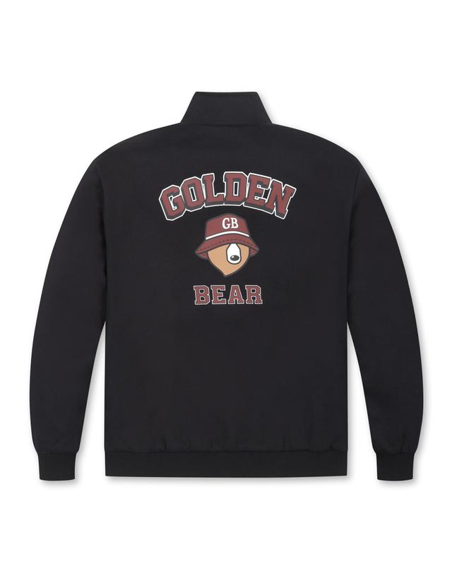 골든베어 Double-face Jersey Stand Collar Zip-up G4UAW25711BKX 착용컷