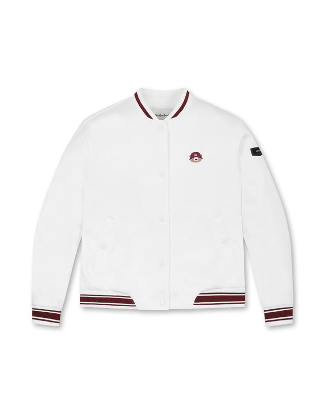 골든베어 (W) Neoprene Varsity Jacket G5UAW25711IVX 착용컷